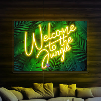 Welcome To The Jungle Neon Sign UV-Printed Inspirational Led Light