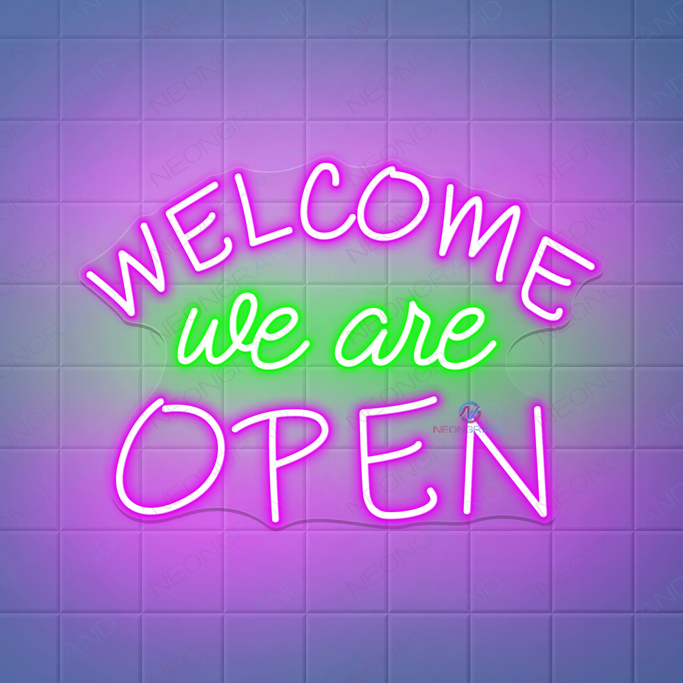 Open Neon Sign Welcome We Are Open Business Led Light