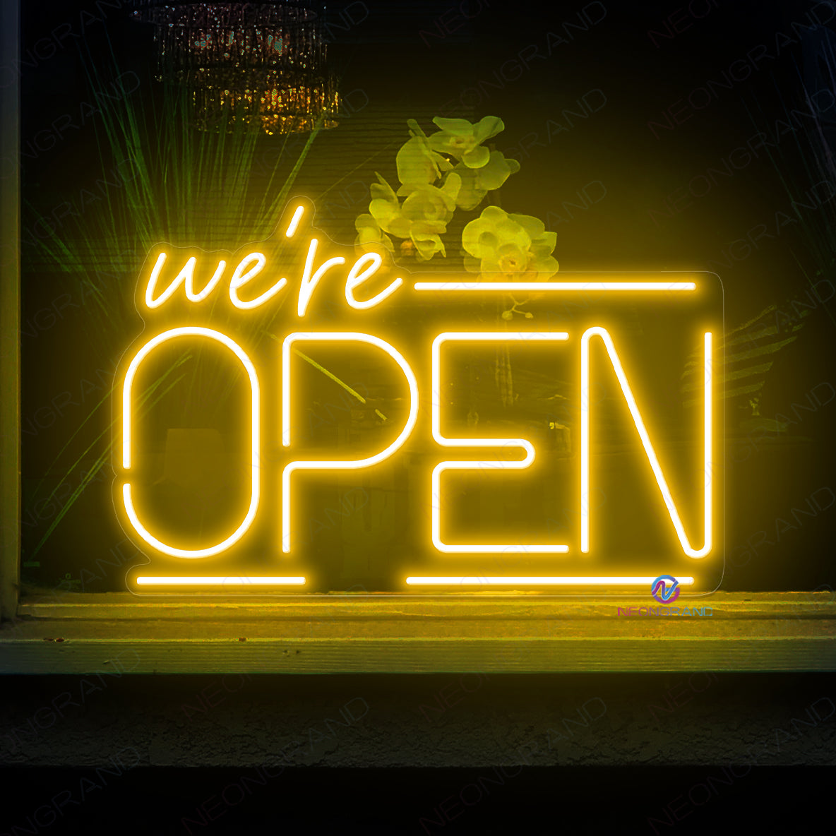 We're Open Neon Sign Open Business Led Light