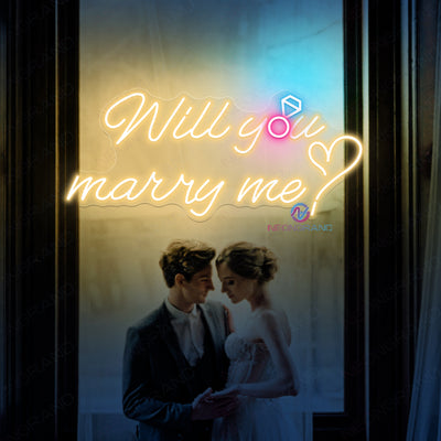 Will You Marry Me Wedding Led Neon Sign white