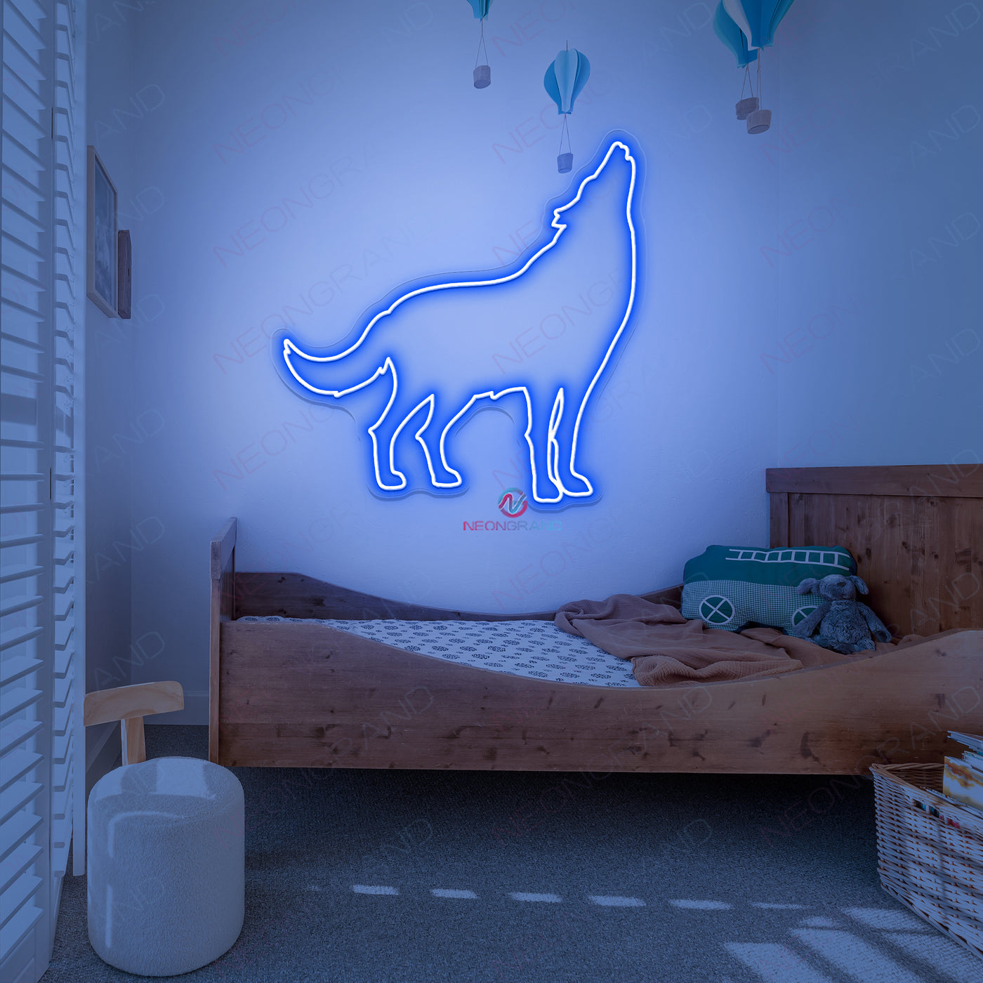 Neon Wolf Sign Cool LED Light For Man Cave