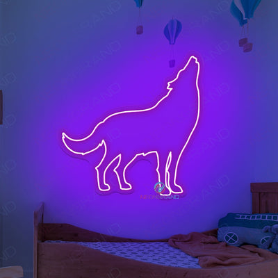 Neon Wolf Sign Cool LED Light For Man Cave