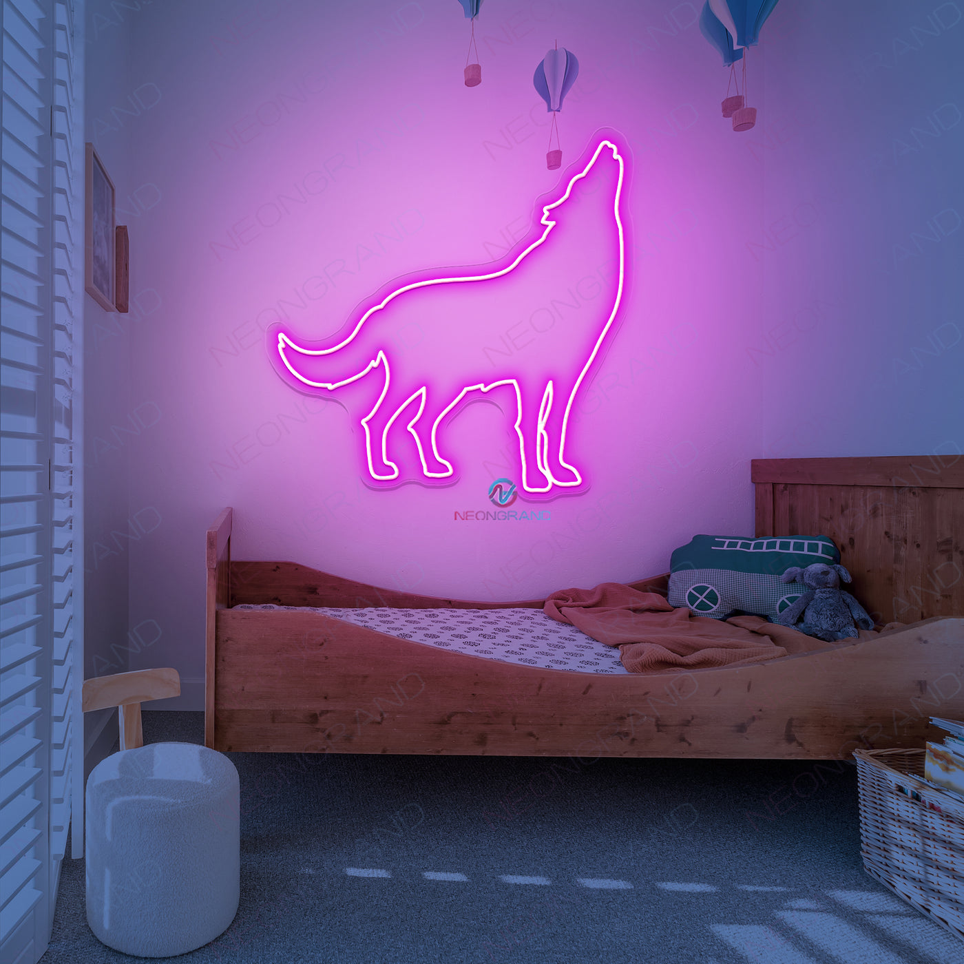 Neon Wolf Sign Cool LED Light For Man Cave