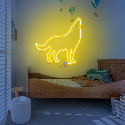 Neon Wolf Sign Cool LED Light For Man Cave