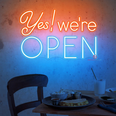 Yes We're Open Neon Sign Business Led Light