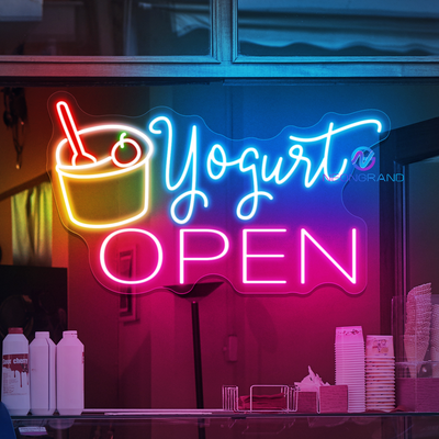 Yogurt Open Neon Sign Ice Cream Led Light