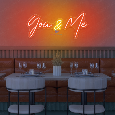 You And Me Neon Sign Love LED Light Wedding