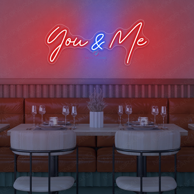 You And Me Neon Sign Love LED Light Wedding