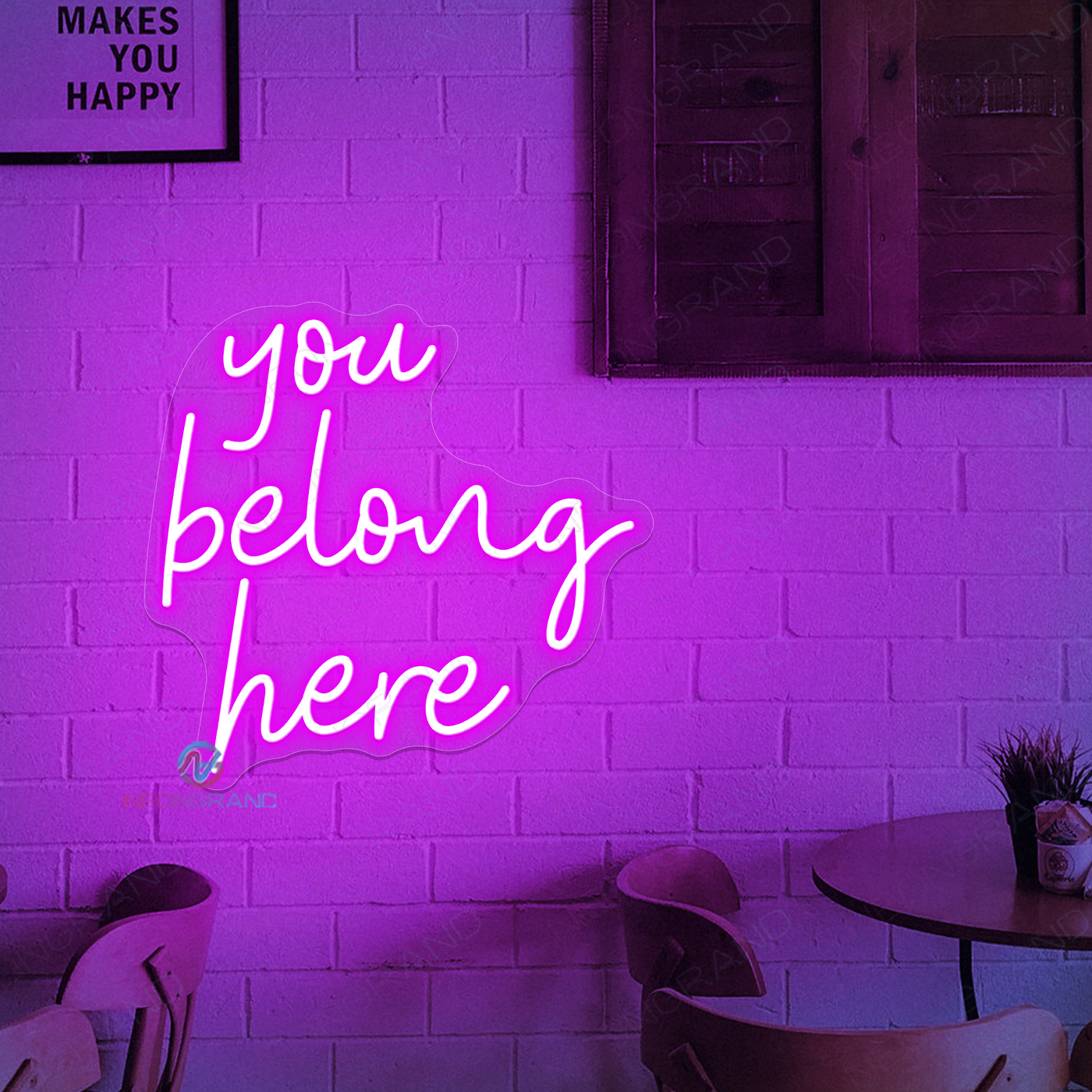 You Belong Here Neon Sign LED Word Lights