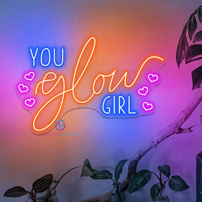 You Glow Girl Neon Sign Inspirational Decor Led Light