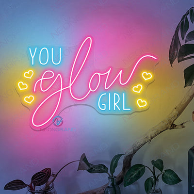 You Glow Girl Neon Sign Inspirational Decor Led Light