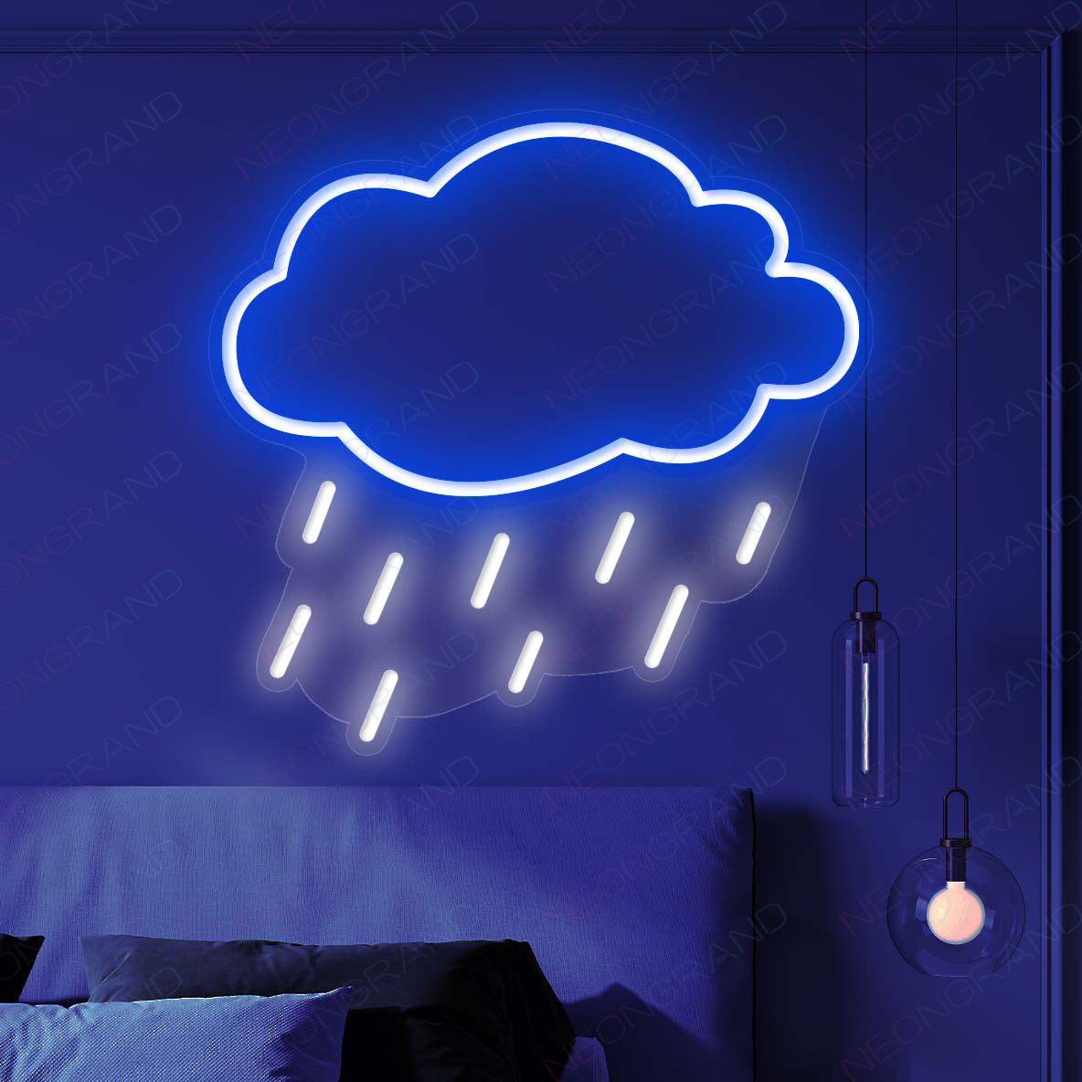 Cloud Neon Sign Rain Aesthetic Led Light wm1