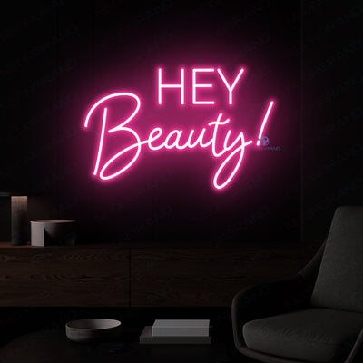 Hey Beauty Neon Sign Led Light Man Cave Neon Signs pink