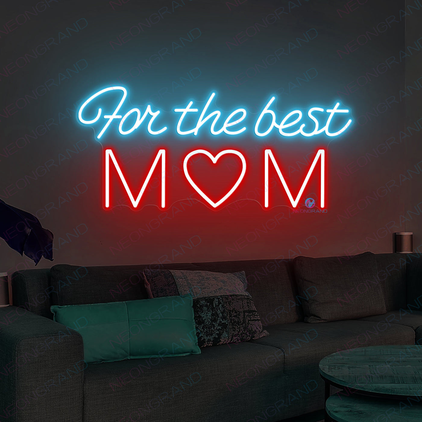 For The Best Mom Neon Sign Led Light red