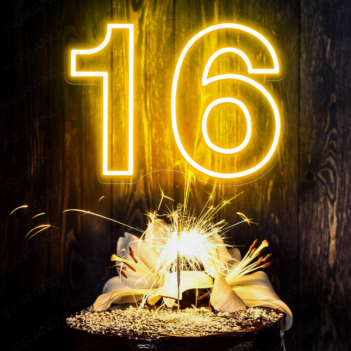 16 Neon Sign Custom Age Birthday Led Light