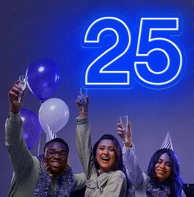 25 Neon Sign Custom Age Birthday Led Light