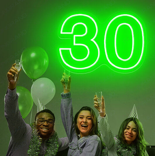 30 Neon Sign Custom Age Birthday Led Light