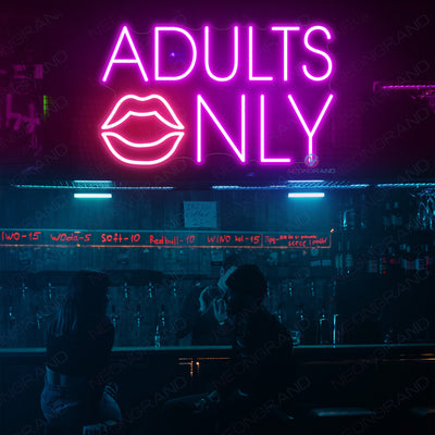 Adults Only Neon Sign Bar Led Light violet
