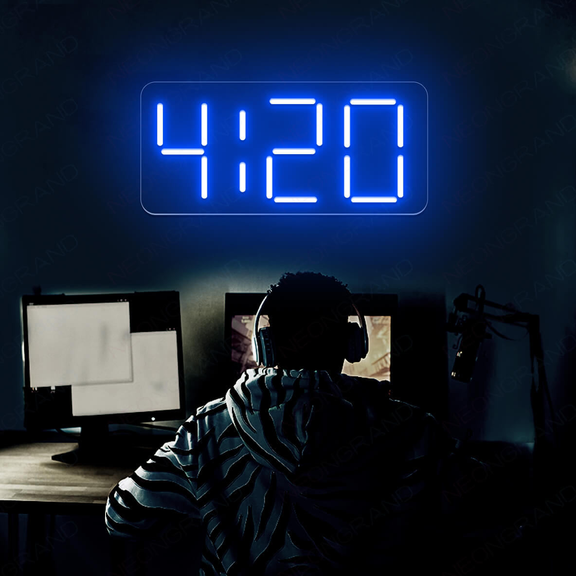 420 Neon Sign Marijuana Cannabis Led Light blue