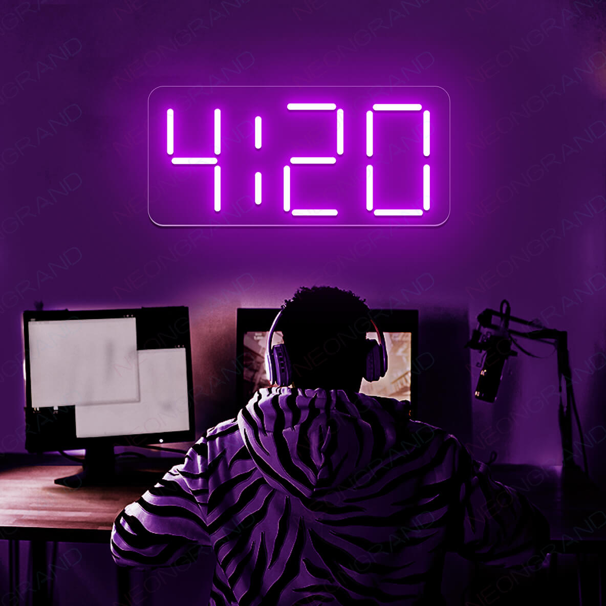 420 Neon Sign Marijuana Cannabis Led Light purple