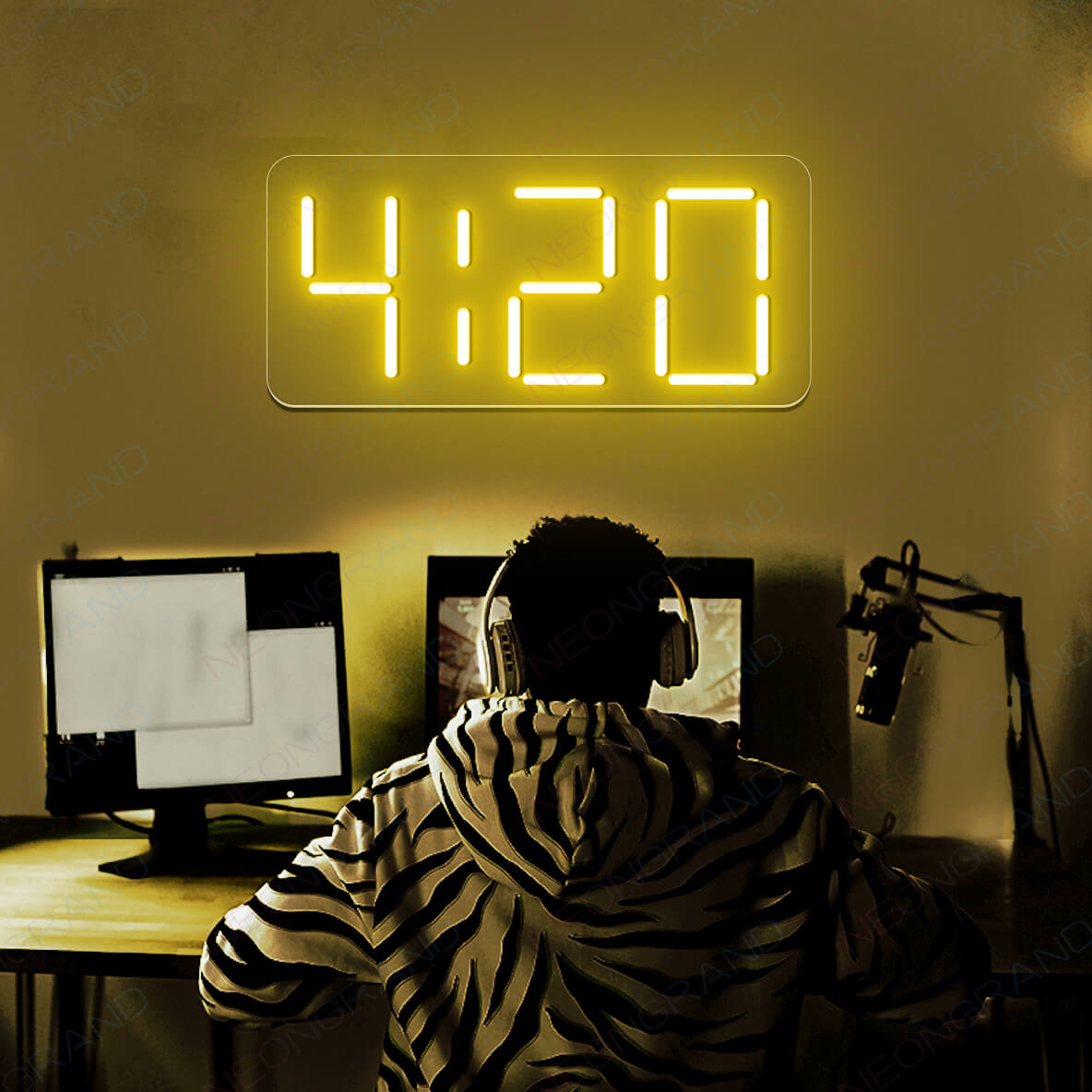 420 Neon Sign Marijuana Cannabis Led Light yellow