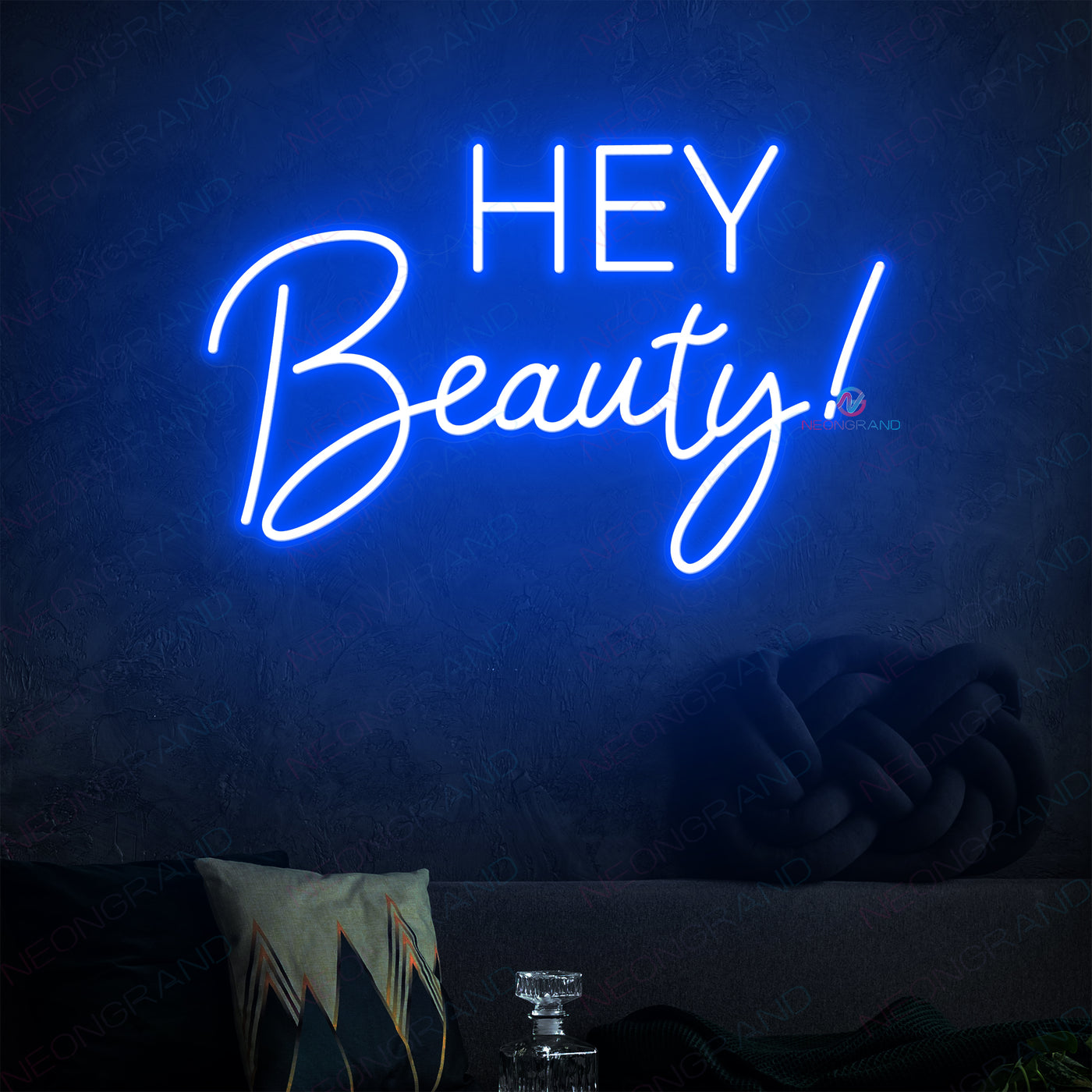 Hey Beauty Neon Sign Led Light Man Cave Neon Signs blueHey Beauty Neon Sign Led Light Man Cave Neon Signs