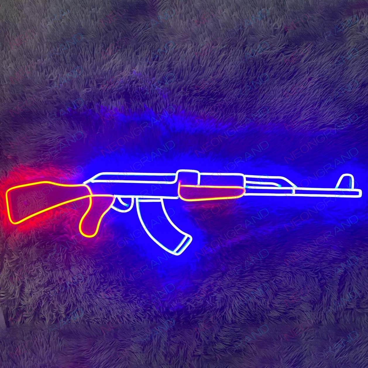 AK 47 Neon Sign Gun Pistol Game Led Light wm2