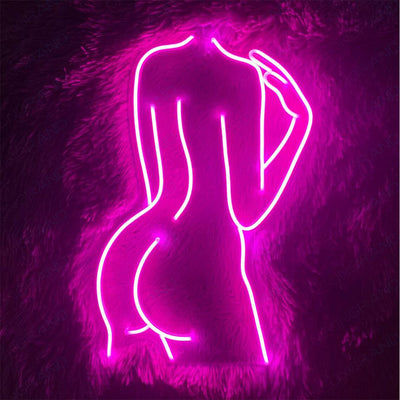 Aesthetic Female Body Neon Sign Sexy Girl Led Light pink wm