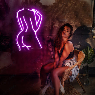 Aesthetic Female Body Neon Sign Sexy Girl Led Light purple