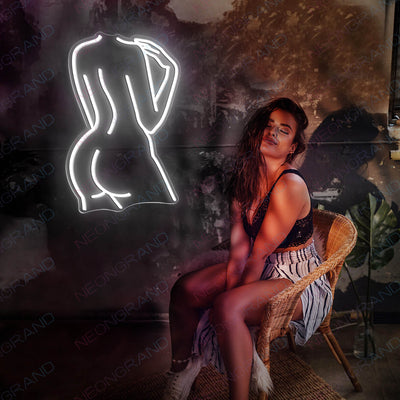 Aesthetic Female Body Neon Sign Sexy Girl Led Light white