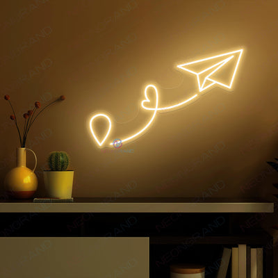Airplane Neon Sign Aviation Neon Signs Led Light light yellow