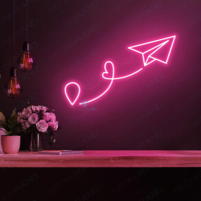 Airplane Neon Sign Aviation Neon Signs Led Light pink
