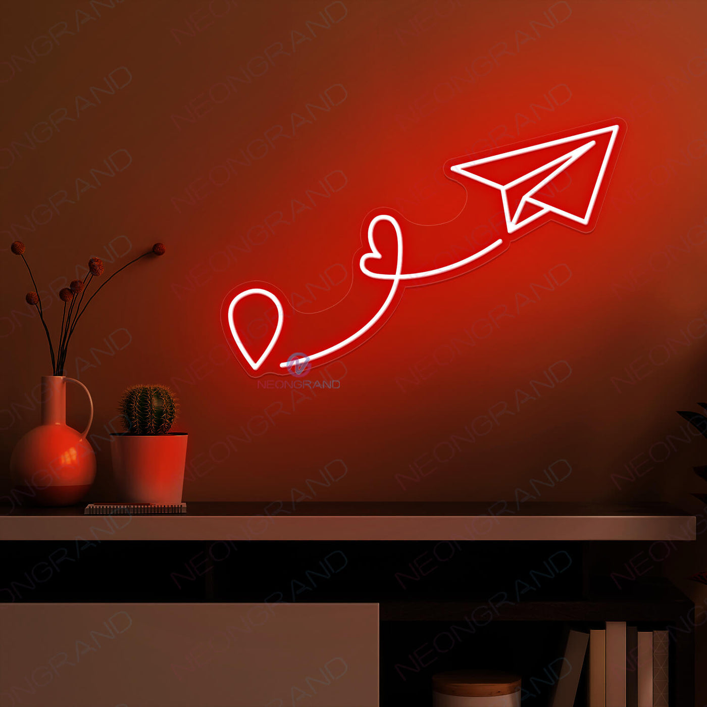 Airplane Neon Sign Aviation Neon Signs Led Light red