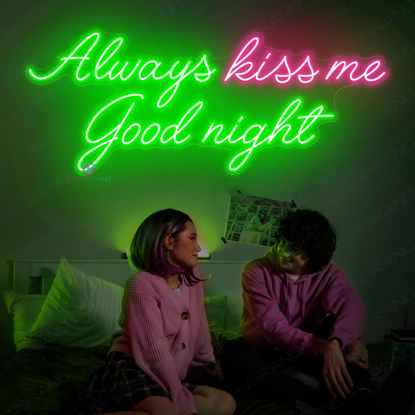 Always Kiss Me Goodnight Neon Sign Neon Sign Led Light
