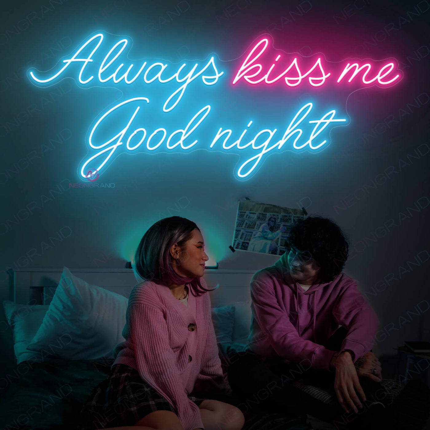 Always Kiss Me Goodnight Neon Sign Neon Sign Led Light