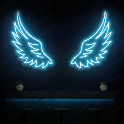 Angel Wings Neon Sign Led Light Bar Neon Signs Light Blue