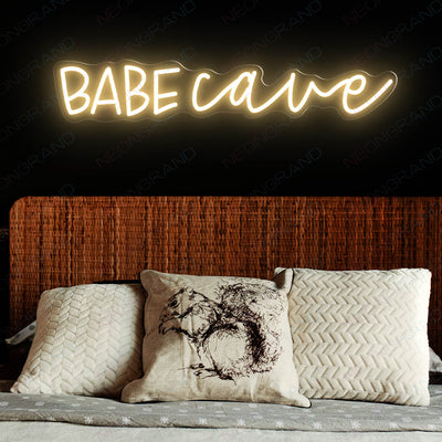 Babe Cave Neon Sign Bar Led Light gold yellow