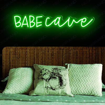 Babe Cave Neon Sign Bar Led Light green