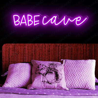 Babe Cave Neon Sign Bar Led Light purple