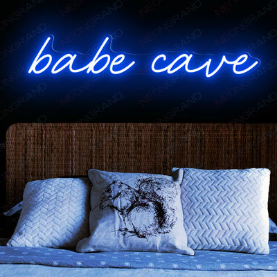 Babe Cave Neon Sign Led Light blue