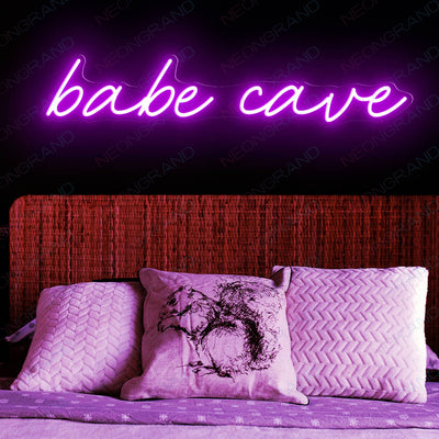 Babe Cave Neon Sign Led Light purple