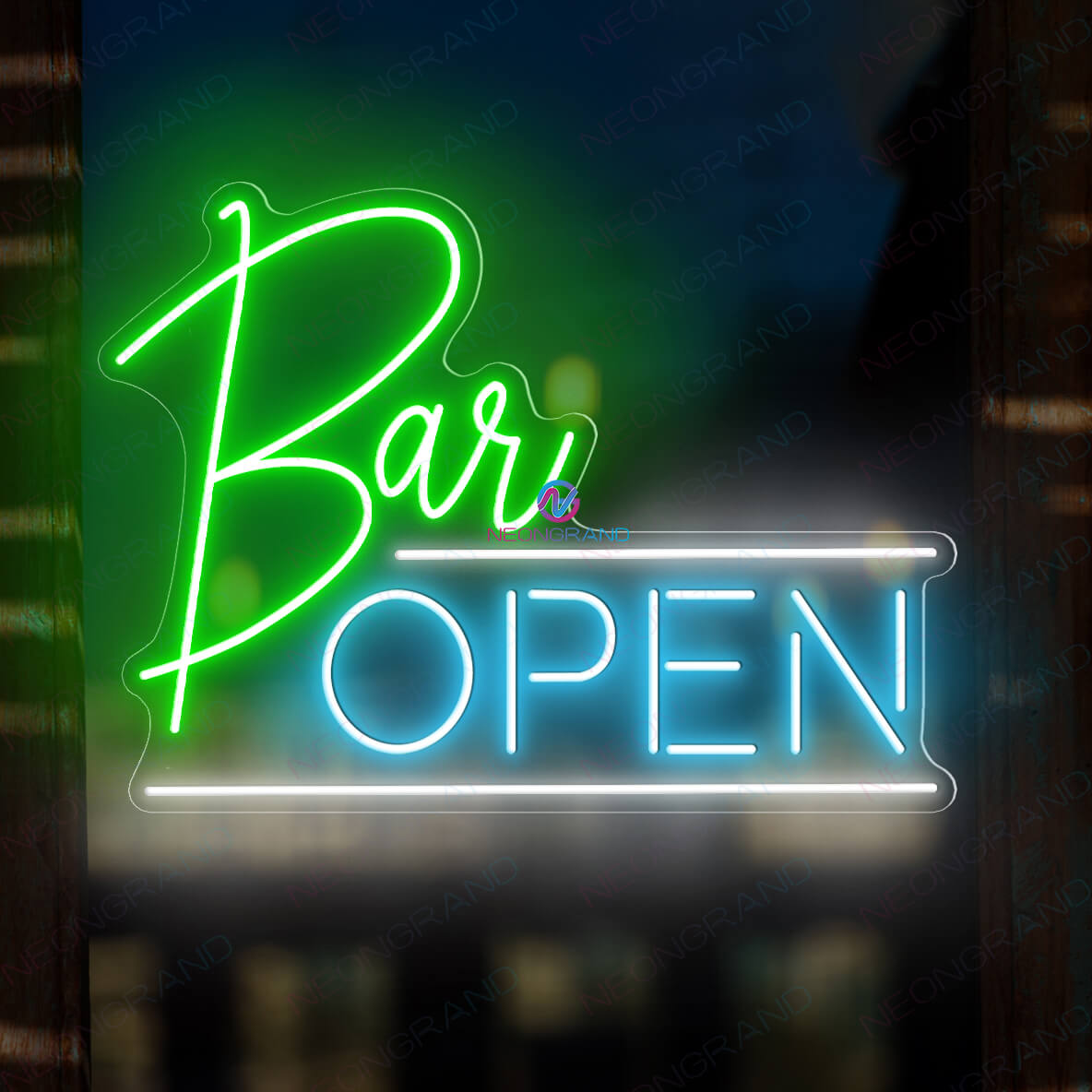 Bar Open Neon Sign Led Light Neon Signs For A Bar light blue wm