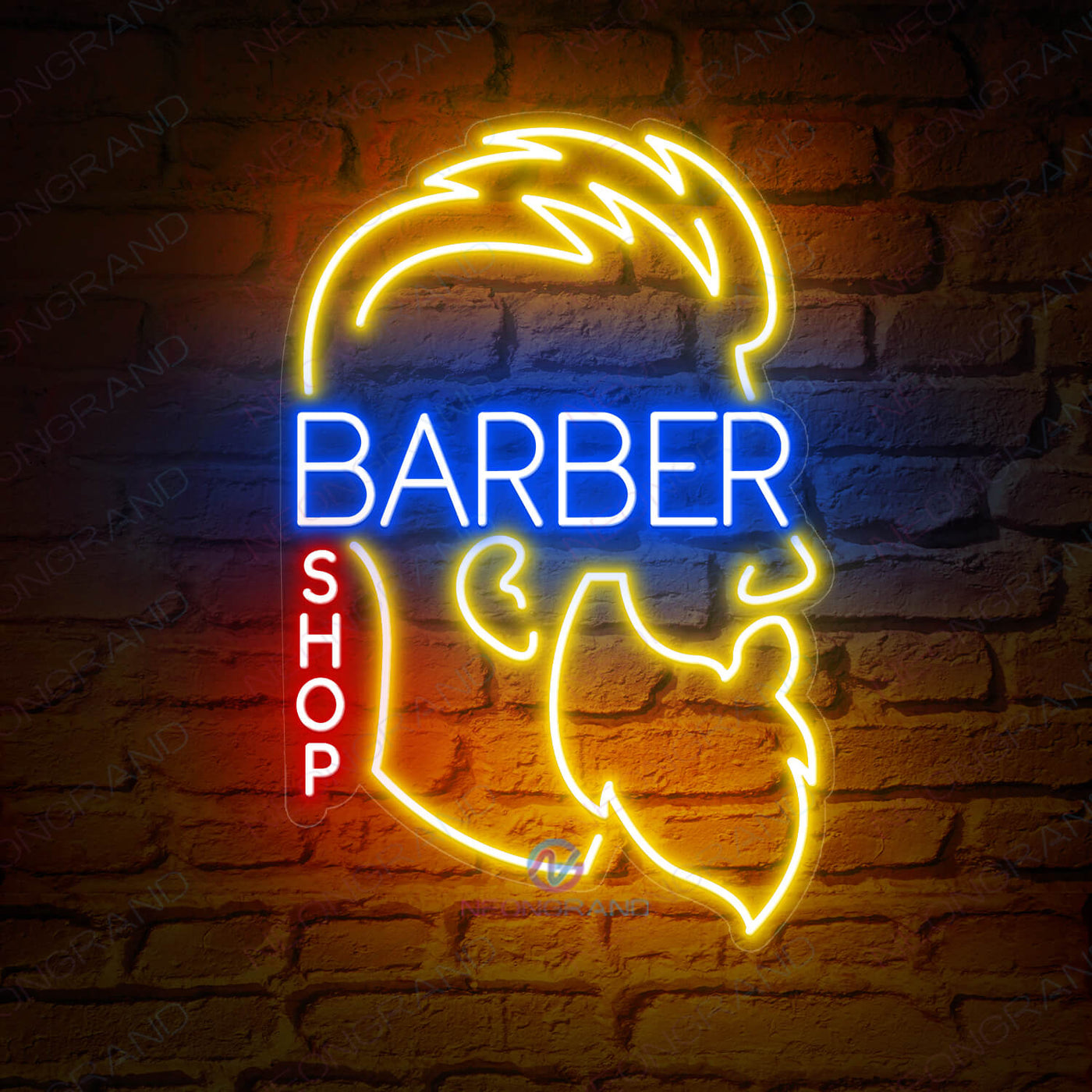 Barber Shop Neon Sign Led Light yellow