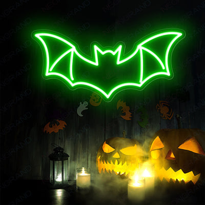 Bat Neon Sign Halloween Neon Sign Led Light green