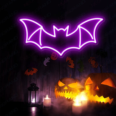 Bat Neon Sign Halloween Neon Sign Led Light purple