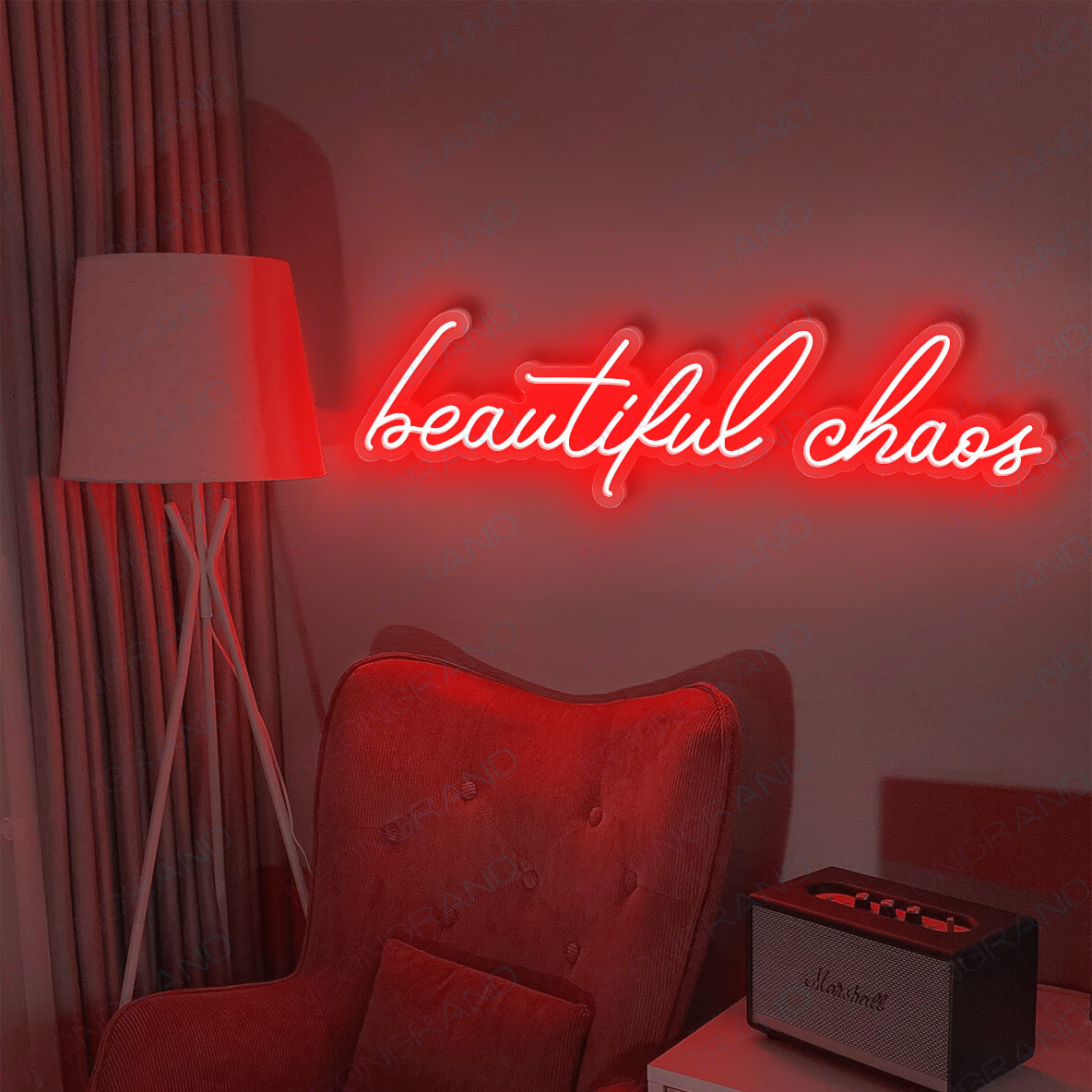 Beautiful Chaos Neon Sign Led Light Red
