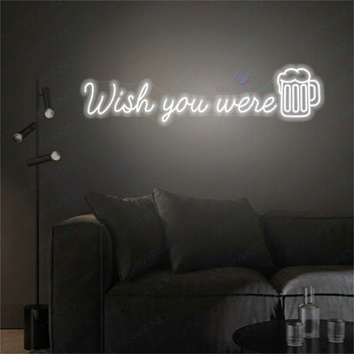 Beer Neon Signs Wish You Were Beer Drinking Led Light WHITE