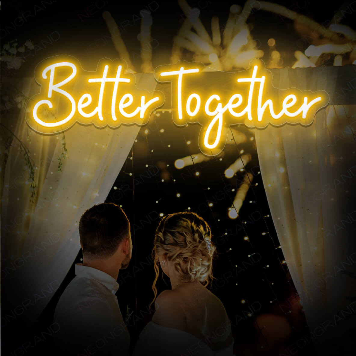 Better Together Neon Sign Led Light Orange Yellow