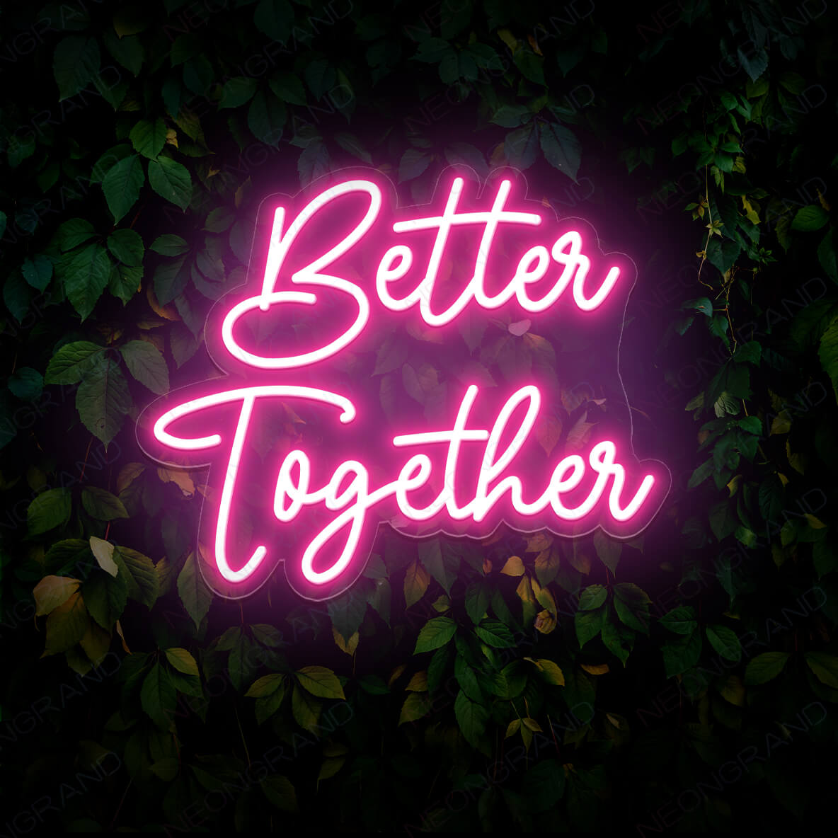 Better Together Neon Sign Wedding Led Sign Pink