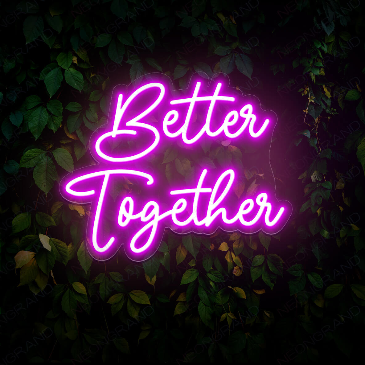 Better Together Neon Sign Wedding Led Sign Purple